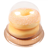 Boîte à cupcake individuelle dorée de 4 pouces avec couvercle transparent en plastique pour mousse, gâteaux, desserts, mariages, fêtes, anniversaires, utilisation alimentaire