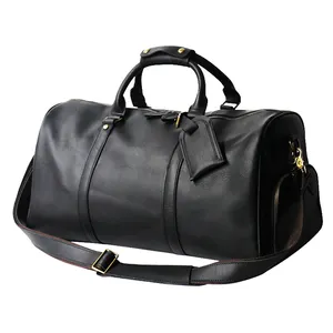 Sac de sport de luxe en cuir artificiel avec logo de créateur tendance Sac de voyage imperméable pour hommes le week-end Sac de voyage pour hommes Bagages