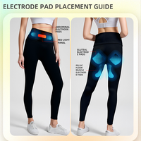 Leggings de fitness intelligents chauffants à lumière rouge avec massage par impulsions électriques, pour le rehaussement des hanches et la correction des hanches post-partum, en Nylon Spandex