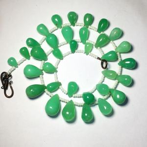 Natural Chrysoprase Teardrop Shape Loose Gemstone Beads Plain <b>Stone</b> for Jewelry Making Wholesale Price Per Strand for <b>Bracelets</b> - Product Image 1