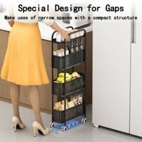 Support mobile multifonction pour la maison, 3 couches, 3 niveaux, salon de coiffure, cuisine, snack, étagère de rangement, organisateur avec roues, chariot