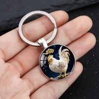 Vente chaude transfrontalière : Porte-clés en alliage de zinc avec motif du zodiaque chinois, pendentif exquis et petit accessoire