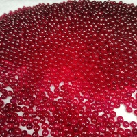Vente flash Pierres de corindon rouge rubis de haute qualité 4 mm Boule ronde pour bijoux Pierre précieuse en vrac Corindon synthétique