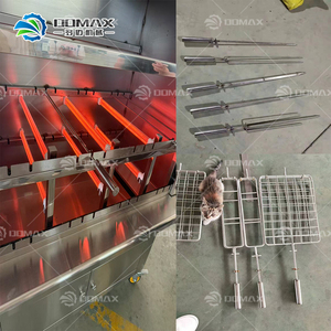 Meilleures ventes : Machine à barbecue à charbon de bois sur chariot avec moteur de rôtissoire pour porc, poisson et crevettes - Product Image 3