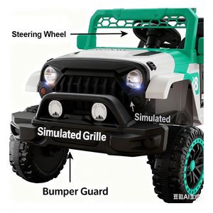 TOYSRUNNER Kids Electric Ride-On Car <b>Battery</b> <b>Operated</b> LED Lights Music Horn Remote Control Double Drive Motor Durable Plastic - Product Image 6