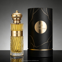 Flacon en verre torsadé à bouchon couronne, boîte cadeau cylindrique, flacon de parfum vide, emballage de luxe pour parfum Oud, logo personnalisé