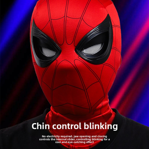 หน้ากากสไปเดอร์แมน หมวกคอสเพลย์ไฟฟ้า ควบคุมการเคลื่อนไหวของหัว ตา และขากรรไกร พร้อมไฟกระพริบ ของเล่นคริสต์มาส - Product Image 2