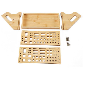 Bamboo <b>Tool</b> Storage Rack With <b>Drawer</b> 450x330x150 Mm For Scissors Screwdrivers And Accessories - Product Image 4