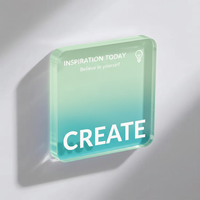 Aimant de réfrigérateur en acrylique personnalisé avec logo d'usine, cadeau promotionnel, article mignon et original, aimant imprimé anime en époxy acrylique pour réfrigérateur