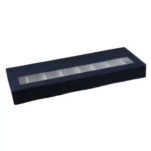 थोक कस्टम लक्जरी काले धूप का चश्मा प्रदर्शन के मामले/बॉक्स 1*8 स्लॉट