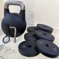Kettlebell réglable en acier moulé de 32 kg avec revêtement en poudre, équipement de fitness pour salle de sport, vente chaude 2026