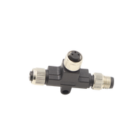 Connecteur M8 en T mâle-femelle OEM ODM, adaptateur 3 broches M8Tee, connecteur M8 IP68 4 broches
