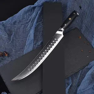 Cuchillo cimitarra para romper acero VG10 de alto carbono, cuchillos profesionales para romper, 67 capas de acero de Damasco japonés