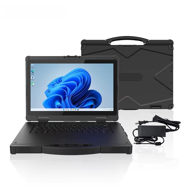 Odm/oem 14 Inch Fully Industrial Rugged Laptop Intel Core I7/i5 Portable Waterproof Rug Tough Notebook 5g Nfc 700nit