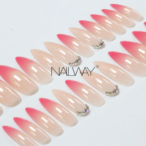 <span class=keywords><strong>Faux</strong></span> <span class=keywords><strong>ongles</strong></span> pointus à pression pour manucure, art de décorer les <span class=keywords><strong>ongles</strong></span>, couleur rose ombré, accessoire de luxe, bijoux, 24/<span class=keywords><strong>2021</strong></span> - Product Image 1