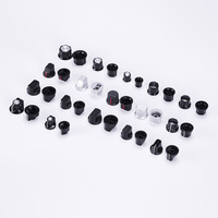 Penutup Potensiometer Bentuk Topi Jerami 50x16mm, Transmisi Cahaya, Tombol Pengatur Volume Amplifier, Lubang Dalam Berbentuk Bunga 6mm