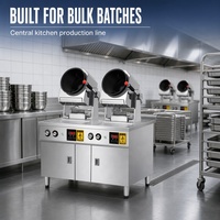 Kastmodel 2 Intelligent Gas Kookmachine 300*300mm Roller Automatische Roerbak Kookrobot voor Restaurant Kantine