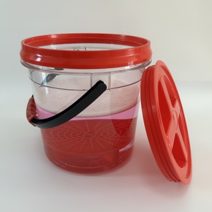 ชุดถังล้างรถแบบใส18L พร้อมฝาปิดและตะแกรงป้องกันรถ - Product Image 4