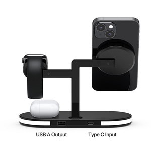 Produit Gagnant En Afrique Estación de acoplamiento 3 en 1 con luz nocturna 15W Carga rápida para iPhone Cargador multifuncional para oficina - Product Image 6