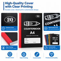 Carnet de comptabilité A4 personnalisé et durable avec reliure parfaite et reliure à bande, 96 feuilles épaisses lignées pour étudiants, prix d'usine