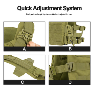Gilet de sécurité unisexe modulaire et tactique direct d'usine Gilet de sécurité imperméable multifonctionnel pour l'entraînement en plein air et le travail sur le terrain - Product Image 3