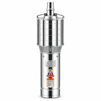 Pompe submersible haute pression 3kW 4HP QD10-60/5G en aluminium, multistade, pour puits profonds, hauteur de refoulement 60m