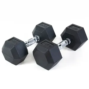 Mancuernas hexagonales de hierro fundido y tungsteno para gimnasio, 15kg, suministro directo de fábrica