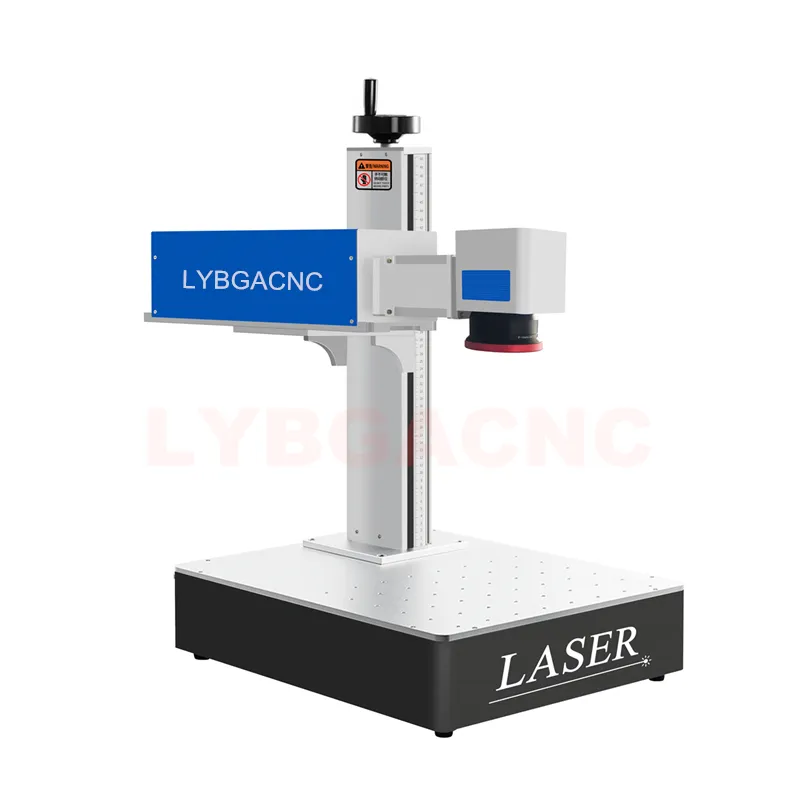 LYBGACNC 데스크탑 레이저 마킹 머신 20W 30W 50W 휴대용 미니 자외선 광선 퍼플 콜드 라이트 UV 3W CO2 금속 파이프 30W