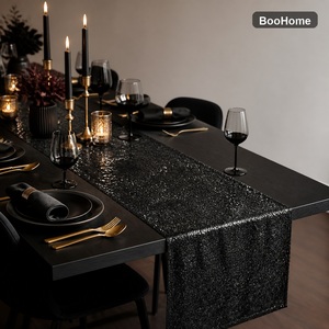 Nappe de table à sequins <span class=keywords><strong>en</strong></span> gros, 30,5 cm de large, <span class=keywords><strong>en</strong></span> polyester, pour mariage, fête, banquet, décoration de table, 182 cm, 275 cm, plusieurs couleurs - Product Image 5