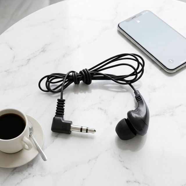 Senxinda Low Price Cheap Wired 3.5mm In-ear Mono Earphone One Ear Headphones 1.2m Cord PVC Material Airline Tour Bus
