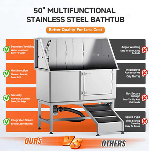 애완 동물 개 목욕 욕조 친환경 스테인레스 스틸 현대적인 디자인 하이 퀄리티 그루밍 테이블 개 고양이 작은 동물 - Product Image 4