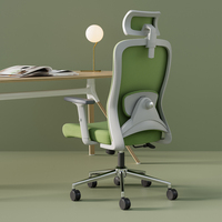 Chaise de bureau ergonomique réglable avec support lombaire 2D, chaise pivotante multicolores en maille pour personnel informatique