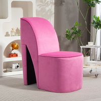 Chaise à talons hauts à imprimé léopard, design créatif, chaise à talons hauts pour salon, vente chaude