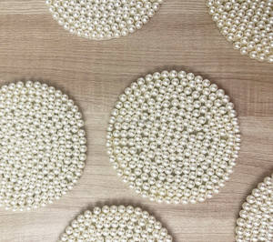 2025 High Value High Level Manufacturer Wholesale High Quality Hand Made Beaded <b>Mug</b> Rug Beads Table Mat Coasters Custom Design - Product Image 2