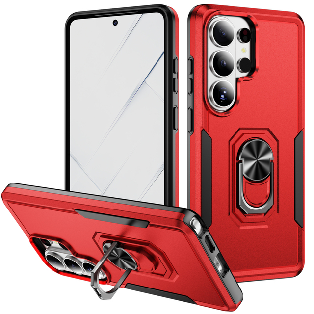 2 in 1 Hybrid Rugged Armor Shockproof Phone Case for Samsung Galaxy S26 Ultra S25Edge S24+ S23 S22 Plus S21FE Ring Holder Case