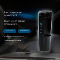 Chauffe-Eau de Voiture 12V/24V Intelligent, Tasse Isotherme Électrique avec Affichage Digital, Bouilloire Universelle pour Voiture