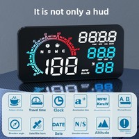WiiYii G11 5 Zoll Universal HUD GPS-Kopf anzeige Tachometer Kilometer zähler LED-Bildschirm Über drehzahl Ermüdung Fahr alarm Inklusive Uhr