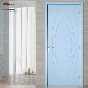 Urbano moderno Stile appartamenti semplici porte luce blu dipinto a filo porte interno adatto per il tema camera da letto dell'hotel - Product Image 5