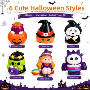 Juego de Juguetes Blandos de Halloween, Personajes Lindos de TPR, Juguetes Antiestrés para Regalo Navideño, Suministro de Fábrica - Product Image 2