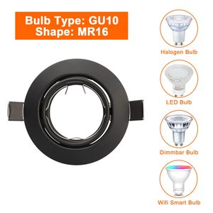 COYOLED Gu10 Downlight Housing Black Downlight Spotlight <span class=keywords><strong>Spot</strong></span> Light Housing Support encastré en aluminium pour une utilisation en intérieur - Product Image 3