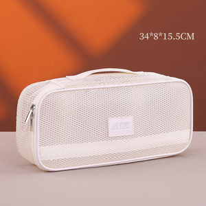 Nueva bolsa de almacenamiento para secador de pelo, de gran capacidad, portátil, para viaje, funda protectora para rizador y plancha de pelo, bolsa de malla con cremallera. - Product Image 6