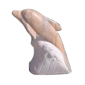 Garden stone supplier marble carving dolphin statue