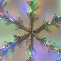 Lumière de Noël en forme de flocon de neige LED multicolores de haute qualité, 36 pouces, 660 LED, à suspendre, grande taille, pour extérieur