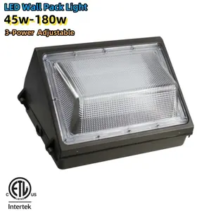 Luz de parede LED listada ETL 60-80-100w ajustável 7 anos de garantia para porta de pátio de celeiro ao ar livre luz de parede LED