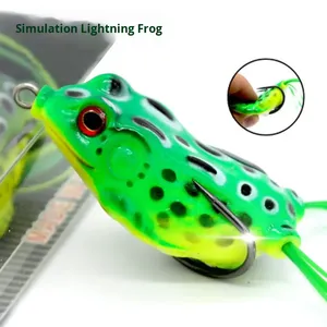 LOVITA Esca Artificiale Morbida in PVC a Forma di <span class=keywords><strong>Rana</strong></span> 4.5g/8g/13g con Doppio Amo Ardiglione, Esca Viva per Bass Killer, Attrezzatura da Pesca - Product Image 4