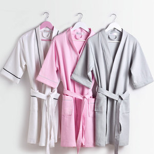 100% Cotton Premium Diamond <strong>Waffle</strong> Bath <strong>Robes</strong> for Luxury Hotel - Product Image 6