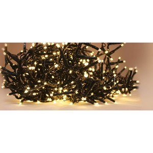 1500 LED CLUSTER GUIRNALLADES DE NOËL BLANC CHAUD AVEC ADAPTATEUR 30+5M - Product Image 1