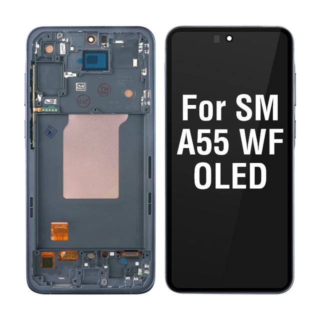 Cell Phone OEM OLED Pantallas for Samsung A55 With Frame Big Size LCD Touch Screen Display Replacement Repair Parts