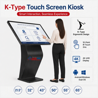 Kiosque d'information en forme de K de 21,5 pouces, écran tactile IR 10 points, libre-service, Android, Windows, WiFi