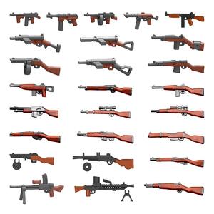 Ensemble d'armes AK47 AK74 AK12 RPG avec balles, ensemble de blocs de construction en plastique pour enfants, jouets cadeaux - Product Image 3